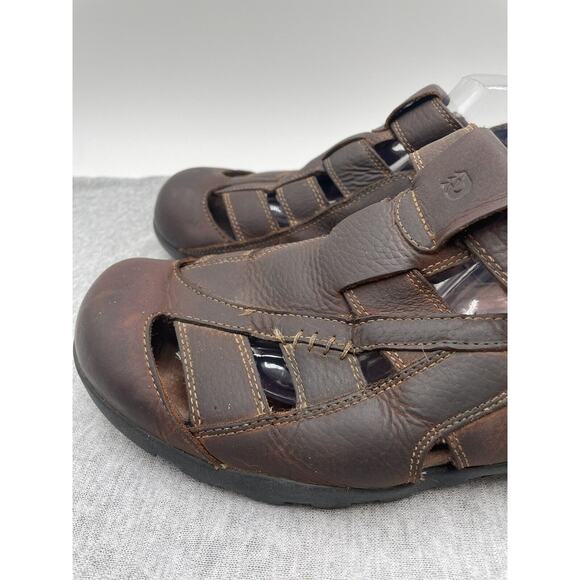 Dunham Mens 13 B Leather Casual Slip On Fisherman Sandals Shoes Beach Adjustable - Picture 4 of 12